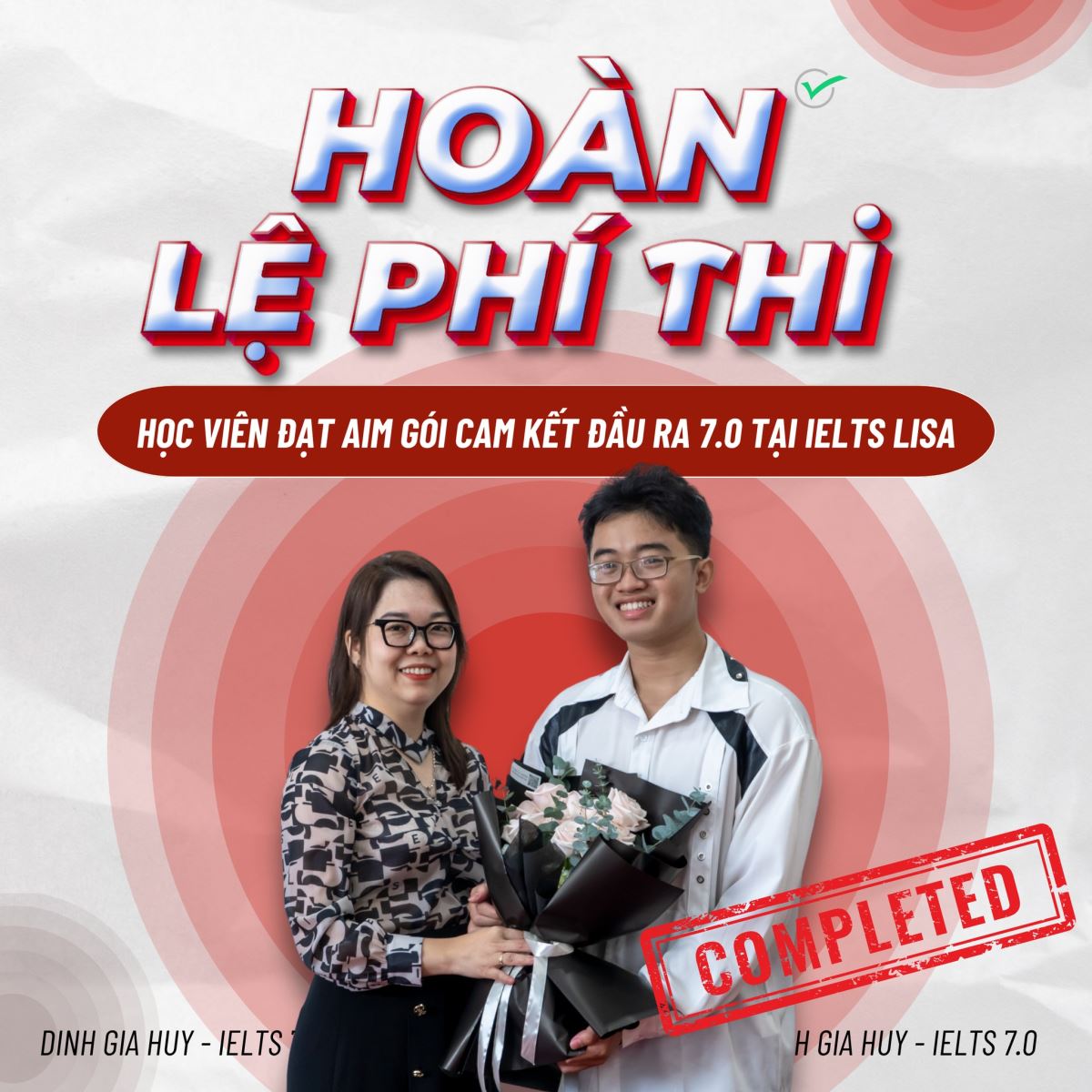 CHÚC MỪNG HUY – “NHÀ CHINH PHỤC” ĐÃ ĐẠT MỐC IELTS 7.0 NHƯ MỤC TIÊU!