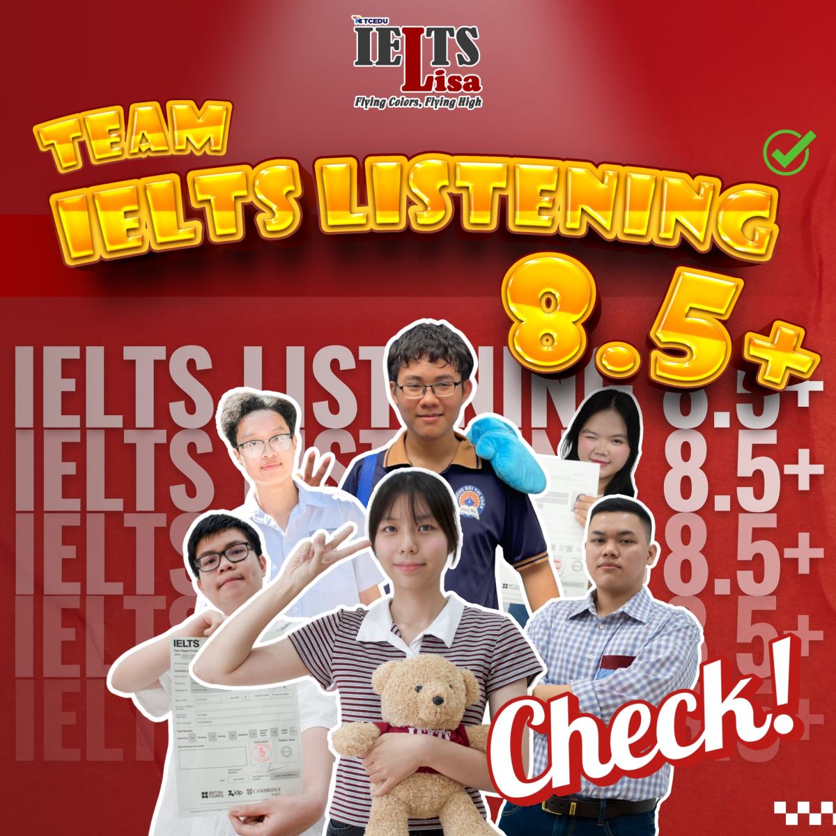 Team IELTS Listening 8.5+ tại IELTS LISA BIÊN HÒA – Chinh phục band điểm cao cùng chuyên gia!