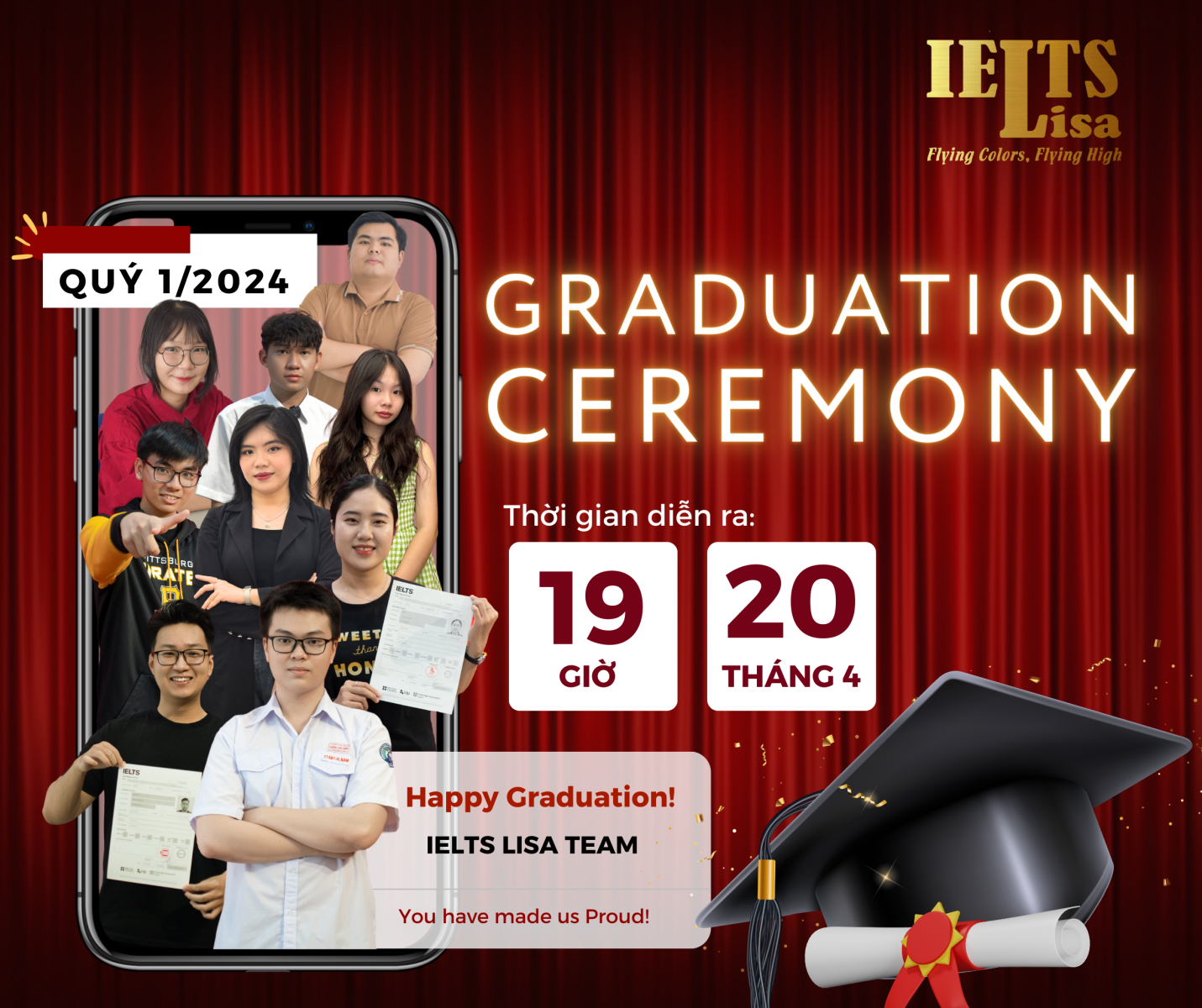 LỄ TỐT NGHIỆP QUÝ 1/2024 TẠI IELTS LISA